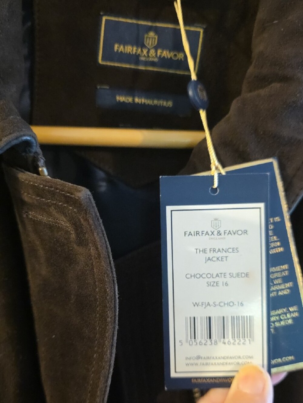 Fairfax And Favor -Dark Brown Suede Trench Jacket - Classic Women's Coat - Picture 2 of 13